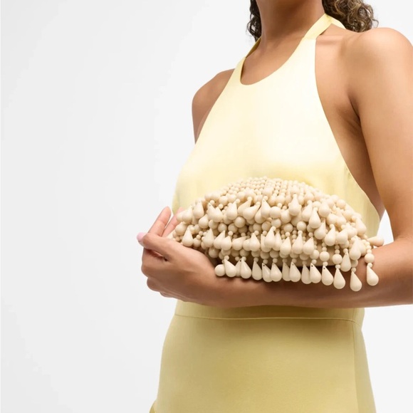 Cult Gaia Ivory Beaded Handbag - Picture 4 of 4